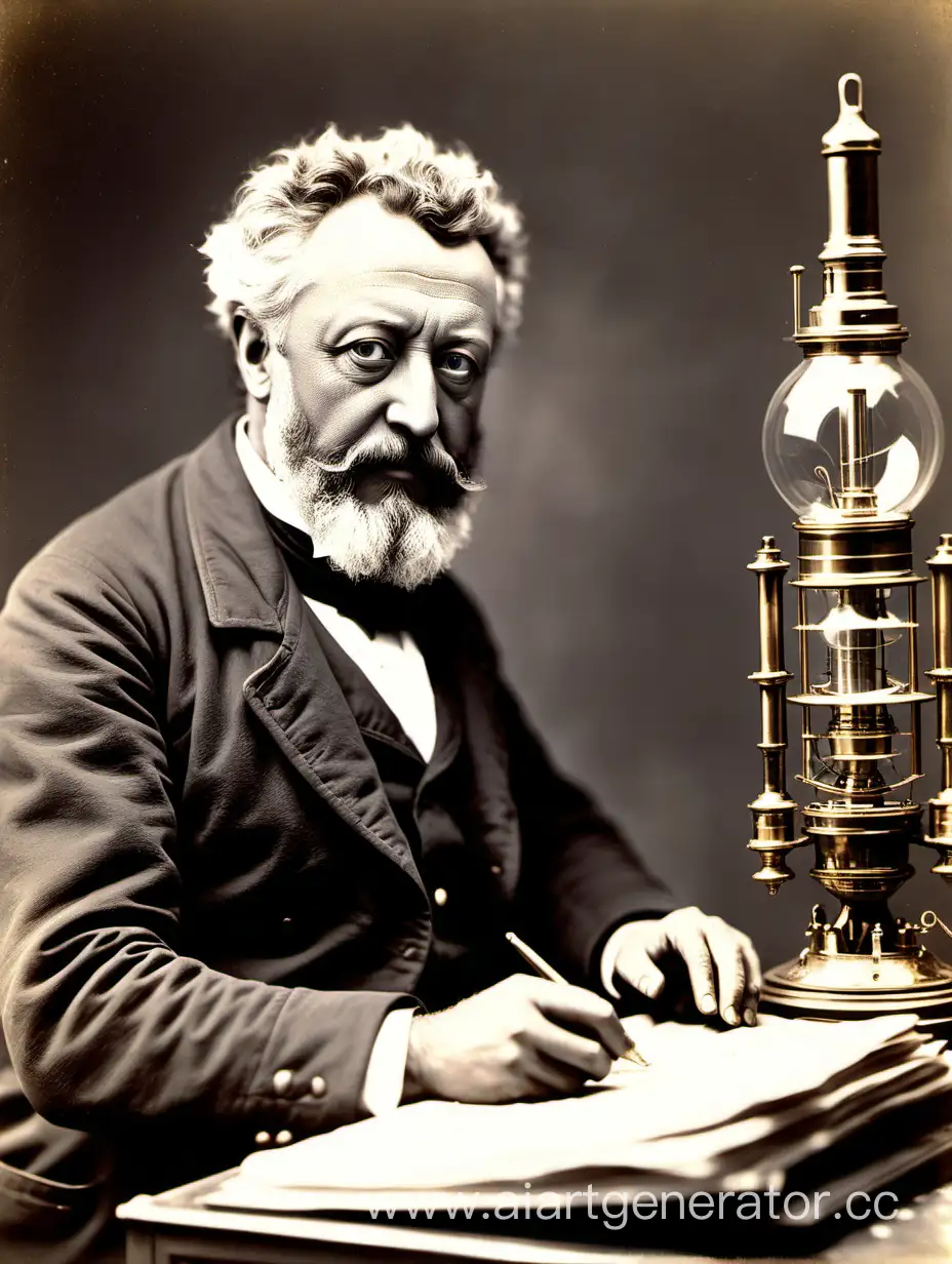  Jules Verne at work
