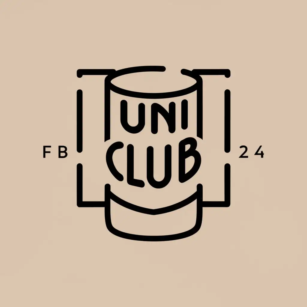 a logo design,with the text "Juni club", main symbol:A shot glass, initials,Moderate,clear background