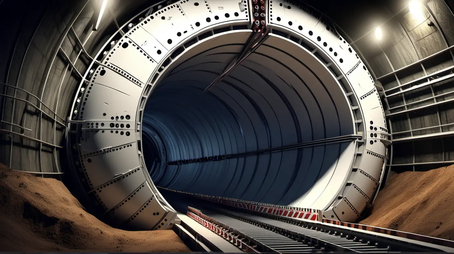 Futuristic rendering of The Big Bertha tunnel boring machine