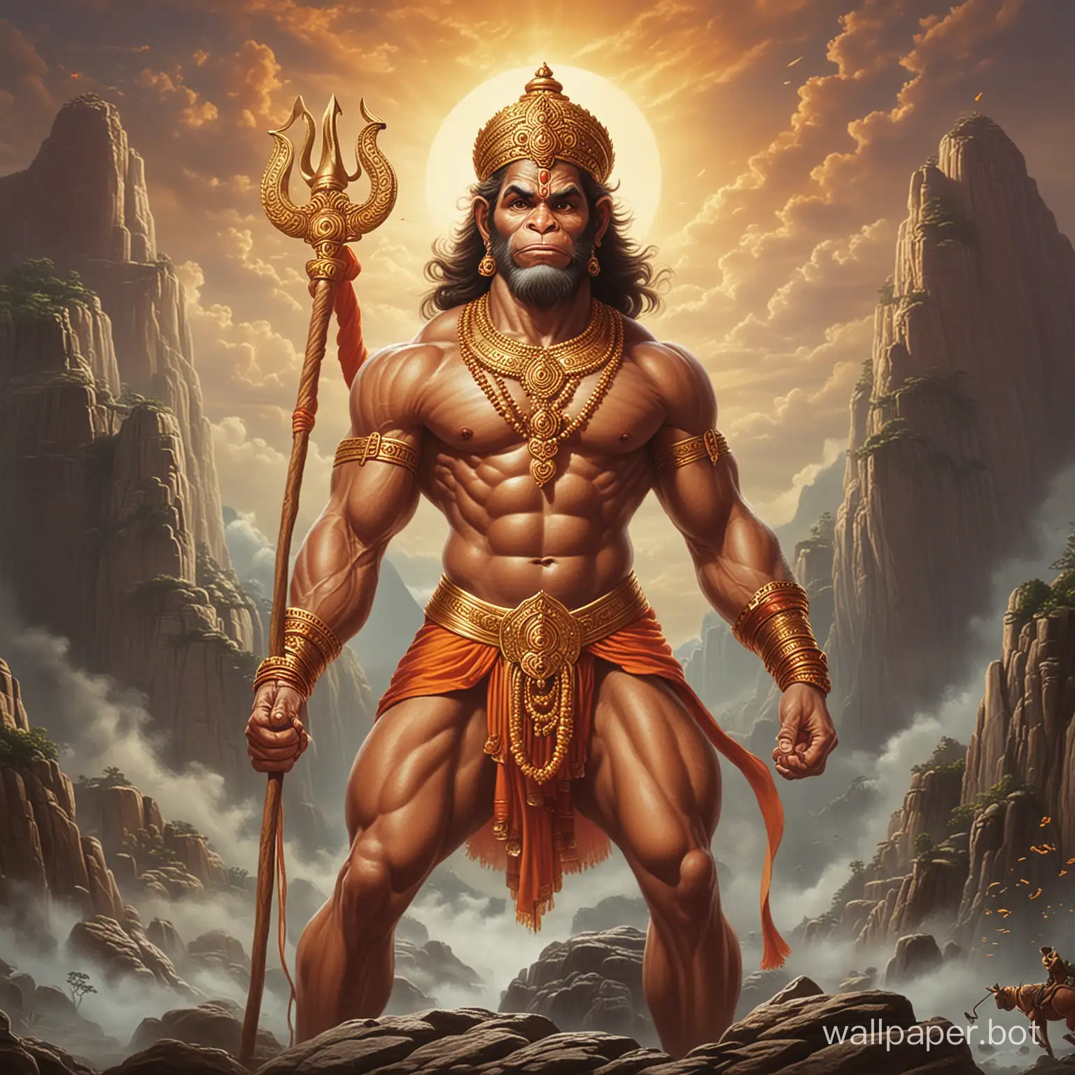 Majestic-Lord-Hanuman-in-Divine-Devotion