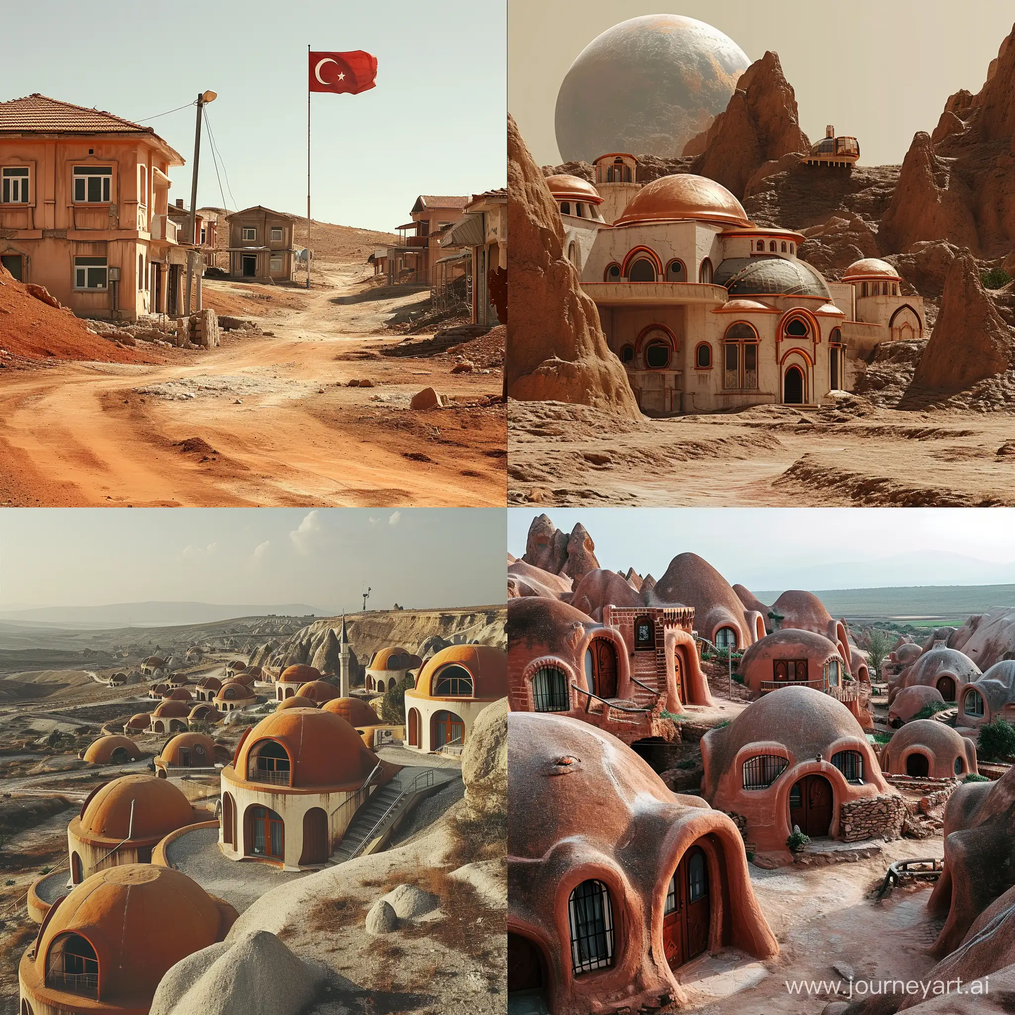 mars gezegeni üzerinde türk evleri