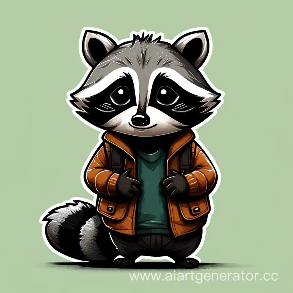 Adorable-Little-Raccoon-Exploring-a-Enchanted-Forest