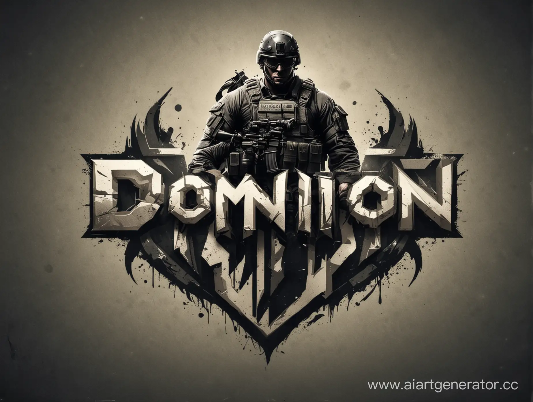 Dominion-Military-Sports-Team-Logo-Special-Forces-Fighter-in-Tactical-Pose
