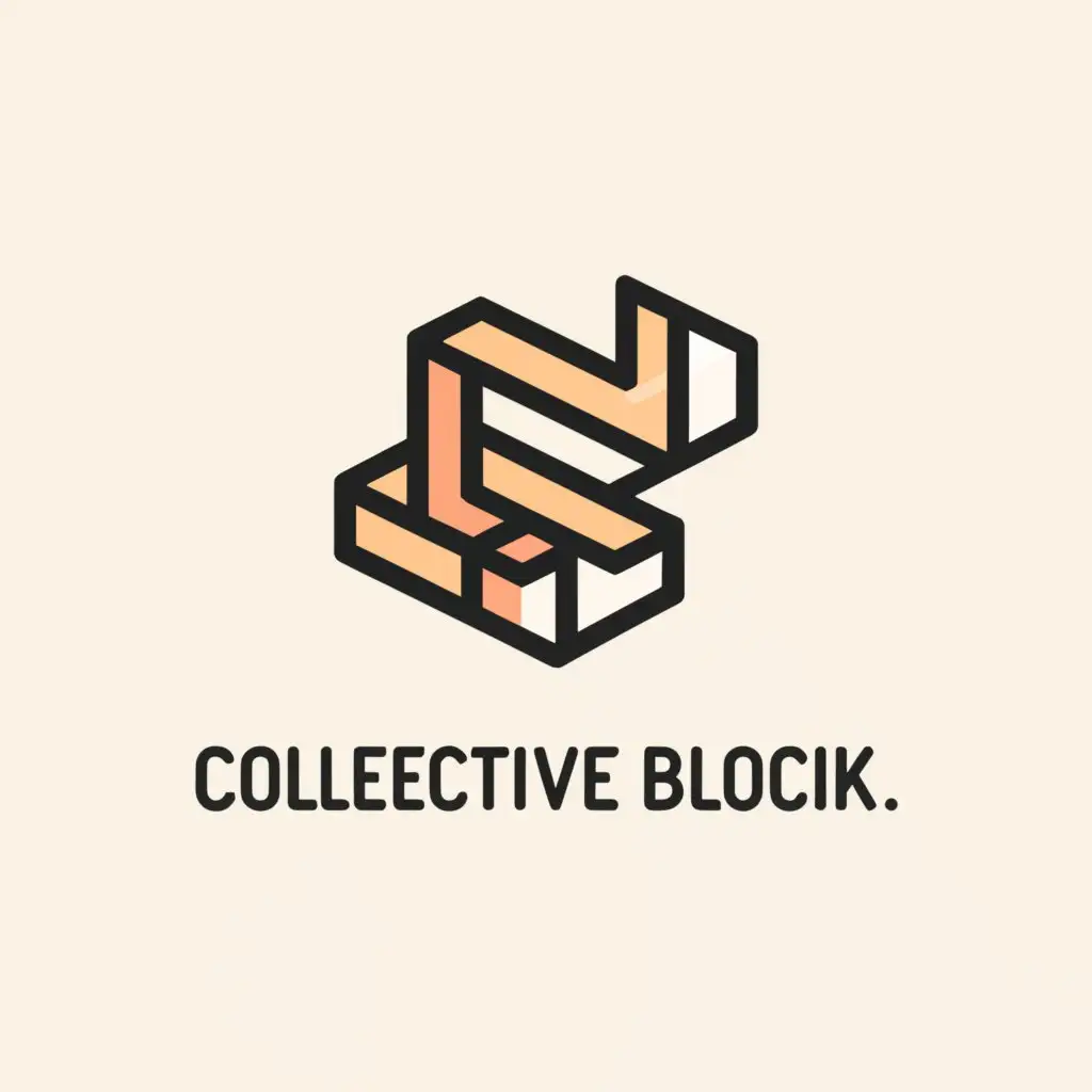 Logo-Design-For-Collective-Block-Modern-Curved-Grid-Symbol-on-Clear-Background