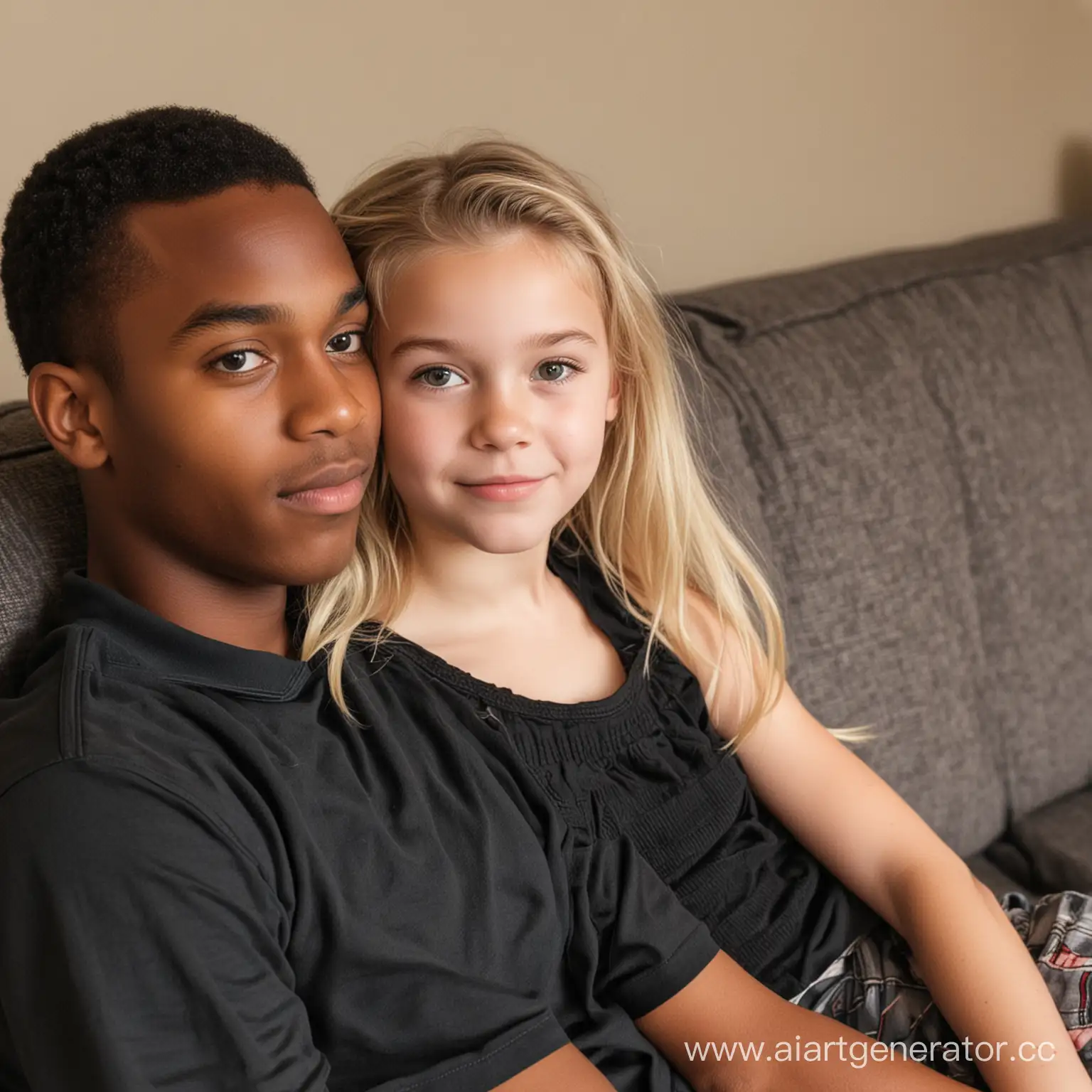 Blonde-Girl-Sitting-on-Black-Teen-Boys-Lap