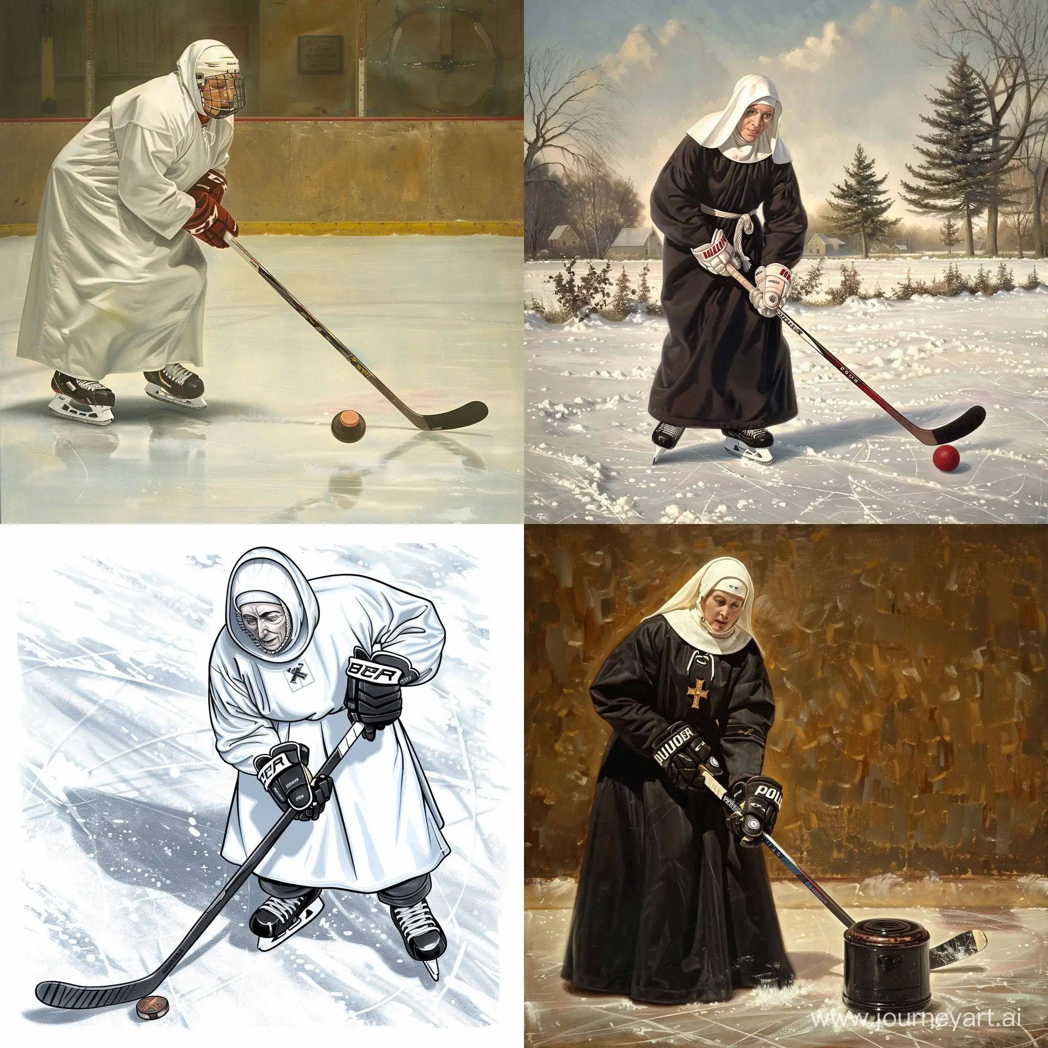 Eccentric-Harmony-Catholic-Nun-Engages-in-Psychedelic-Ice-Hockey-with-Gustav-Klimt-and-Jackson-Pollock-Fusion
