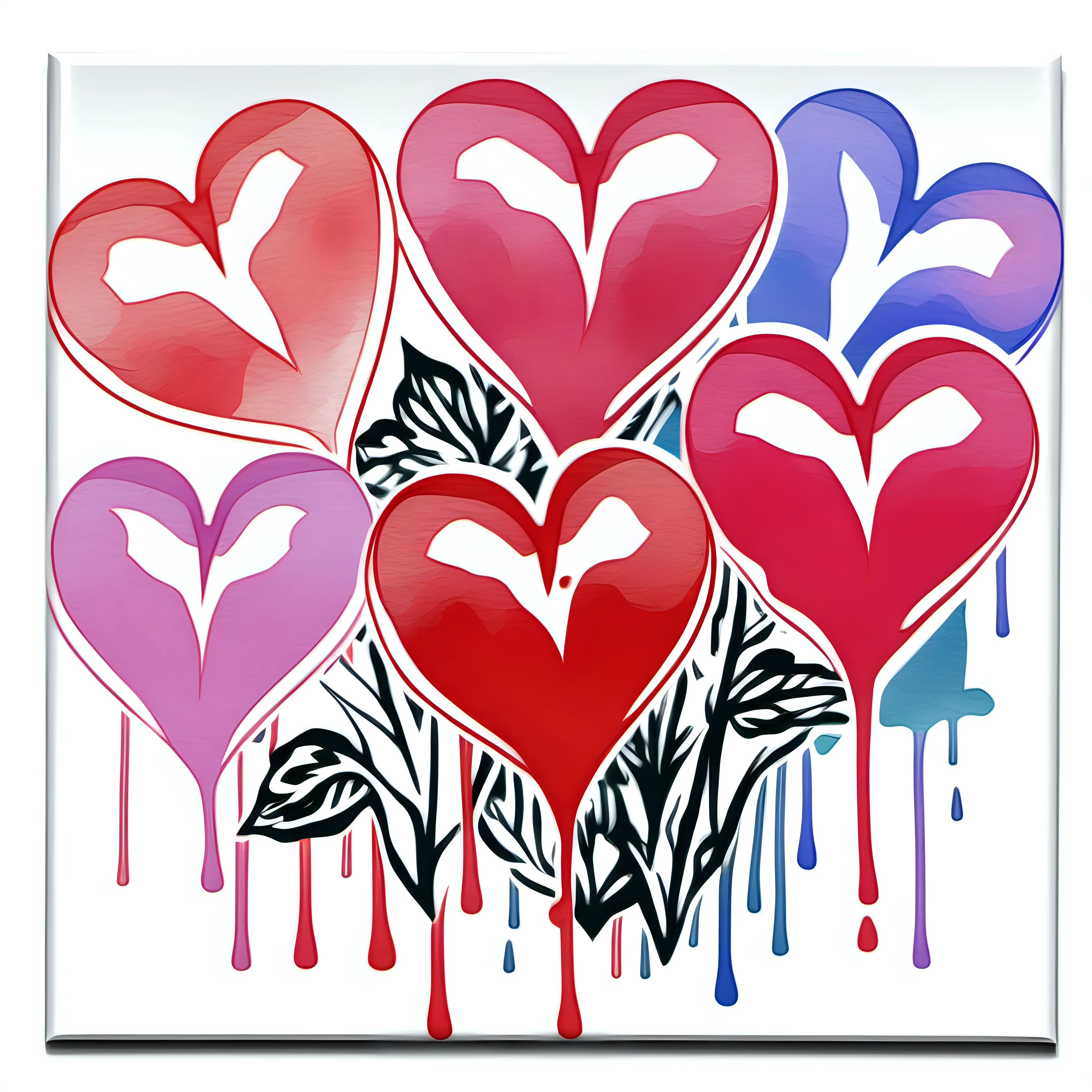 /imagine prompt pastel watercolor BLEEDING HEART flowers clipart on a white background andy warhol inspired--tile