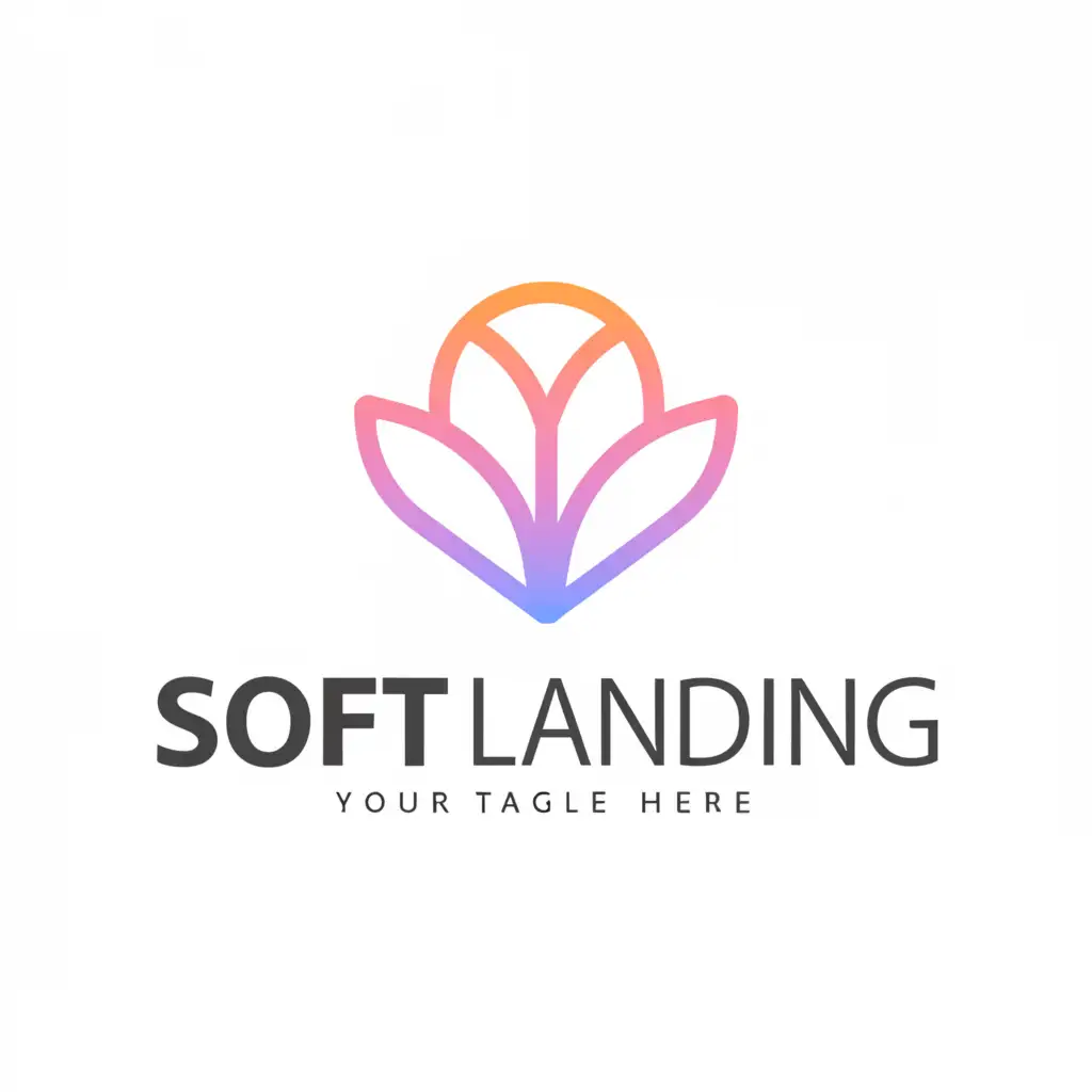 a logo design,with the text "soft landing", main symbol:soft landing,Minimalistic,clear background