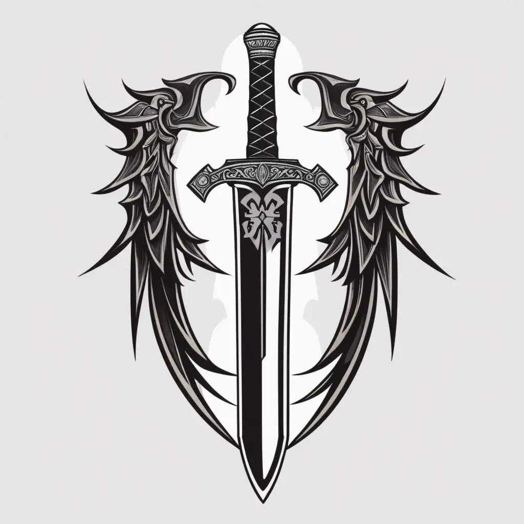 generate a cool logo for ST make the T a sword 