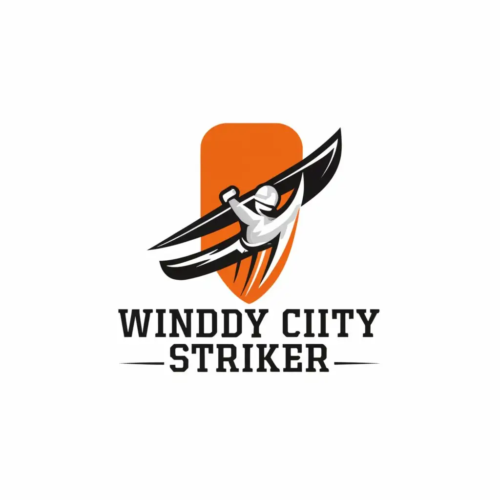 a logo design,with the text "Windy City Striker", main symbol:Cricket,Moderate,be used in Sports Fitness industry,clear background