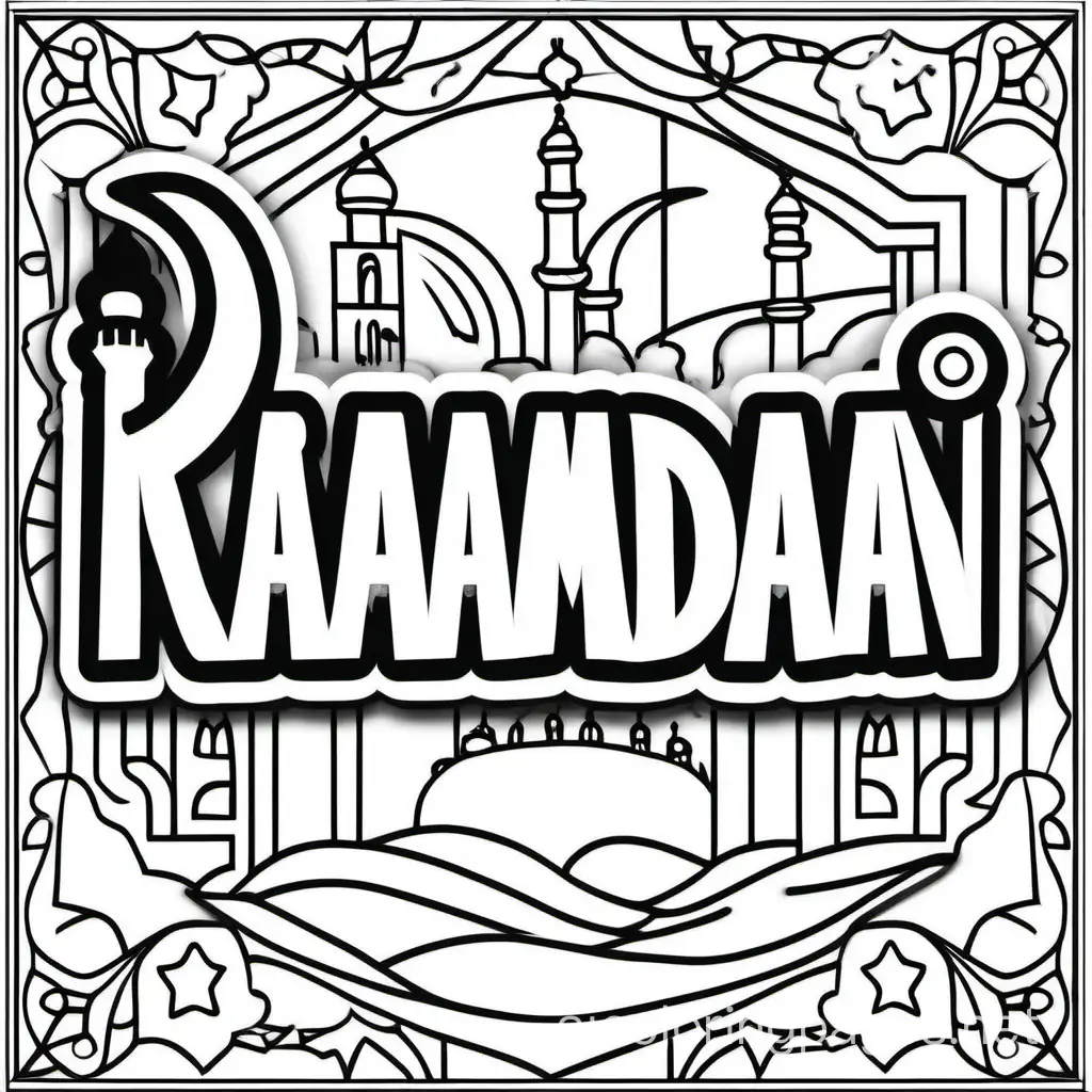 Ramadan-Mubarak-Coloring-Page-for-Children-Simple-Line-Art-on-White-Background