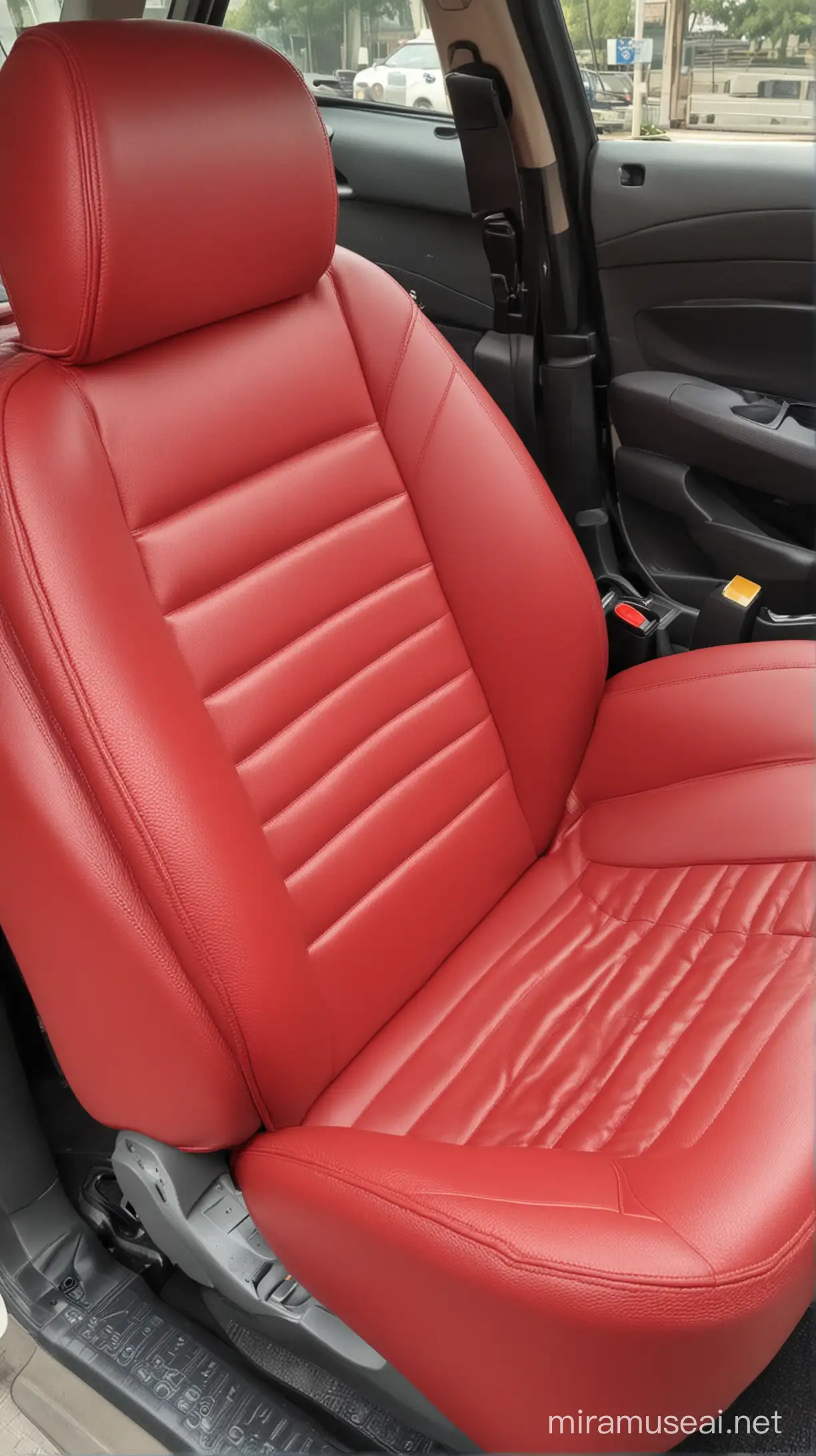 Red Leather Home Comfort Car Seat