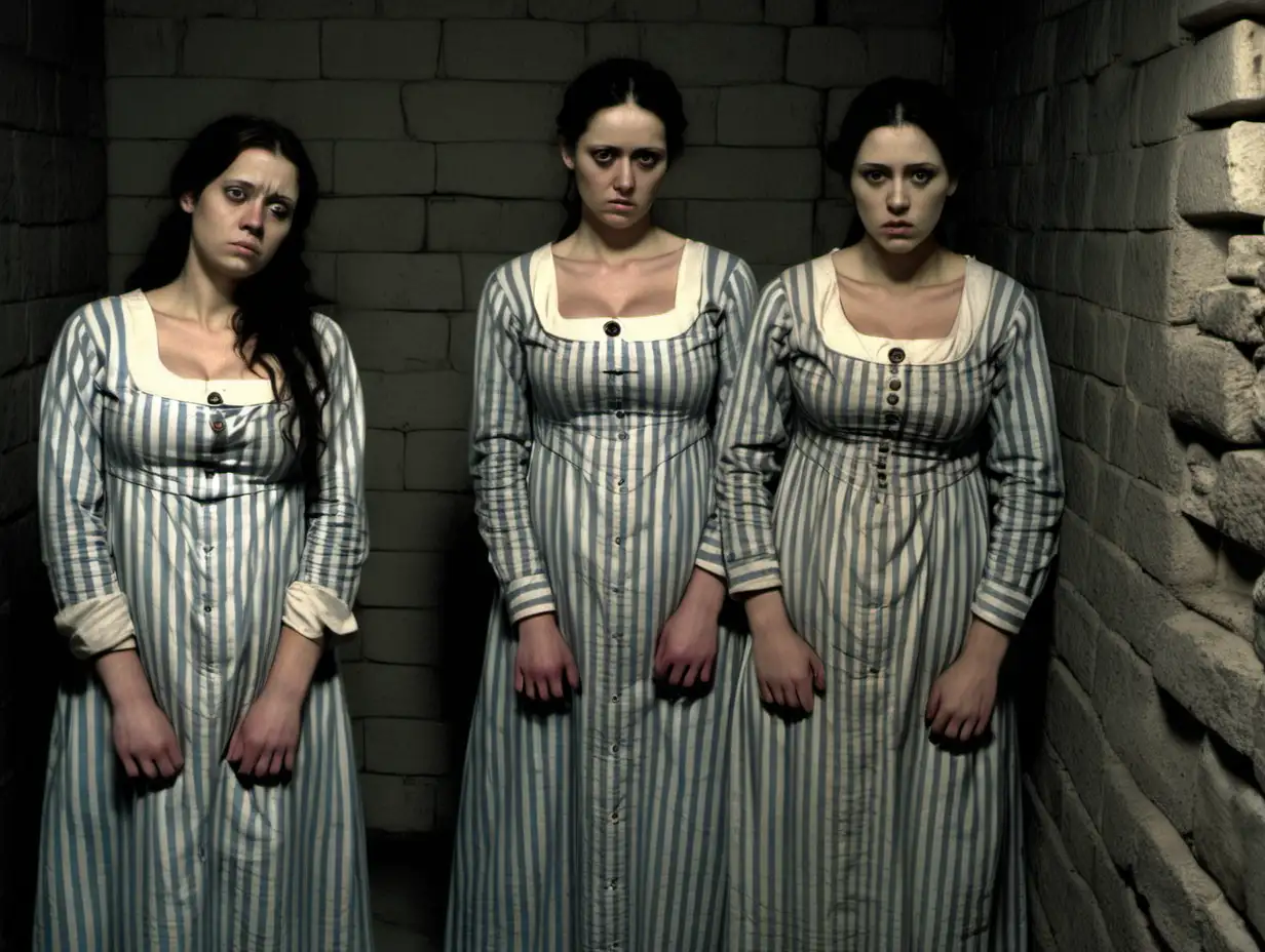 Desperate Incarcerated Women in 1800s Prison Cell | MUSE AI