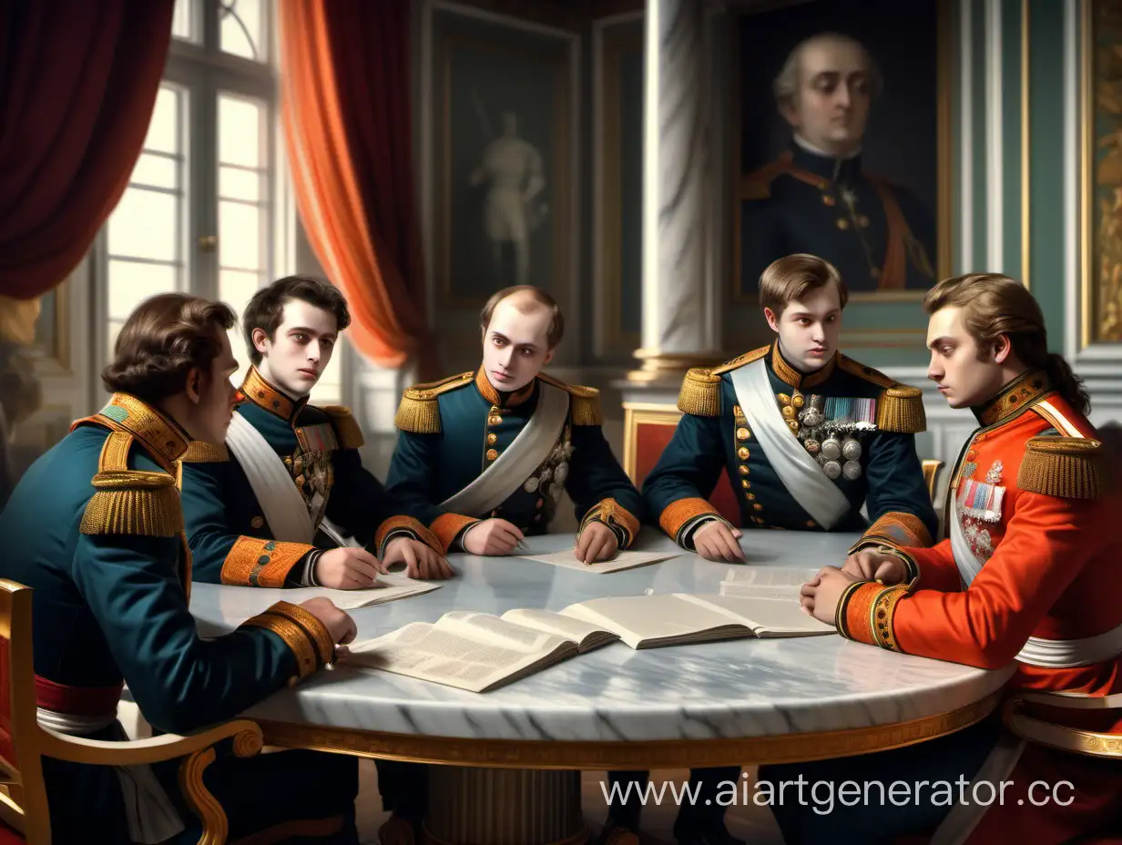 Young-Russian-Emperor-Alexander-I-Romanov-Discussing-Law-with-Friends-in-Palace