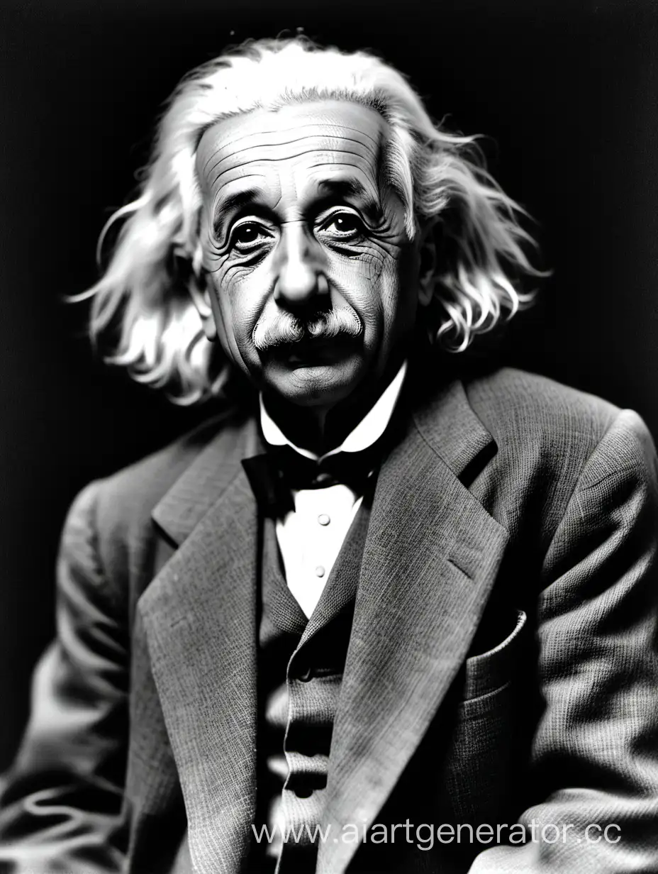 Albert-Einstein-Explaining-General-Theory-of-Relativity-with-Chalkboard-Diagram