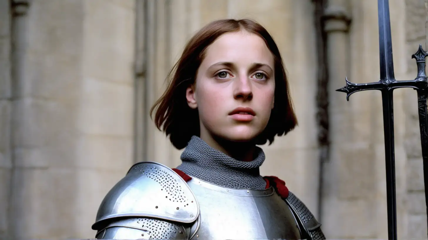 Inspiring Portrait of Joan of Arc in Battle Armor