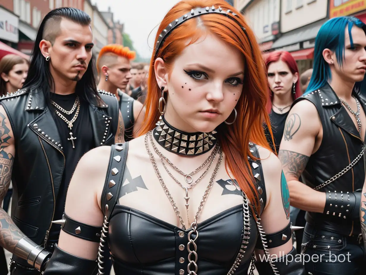 Rioting-Metalheads-and-Punks-Clash-with-Studded-Leather-Accessories-and-Spiked-Vambraces