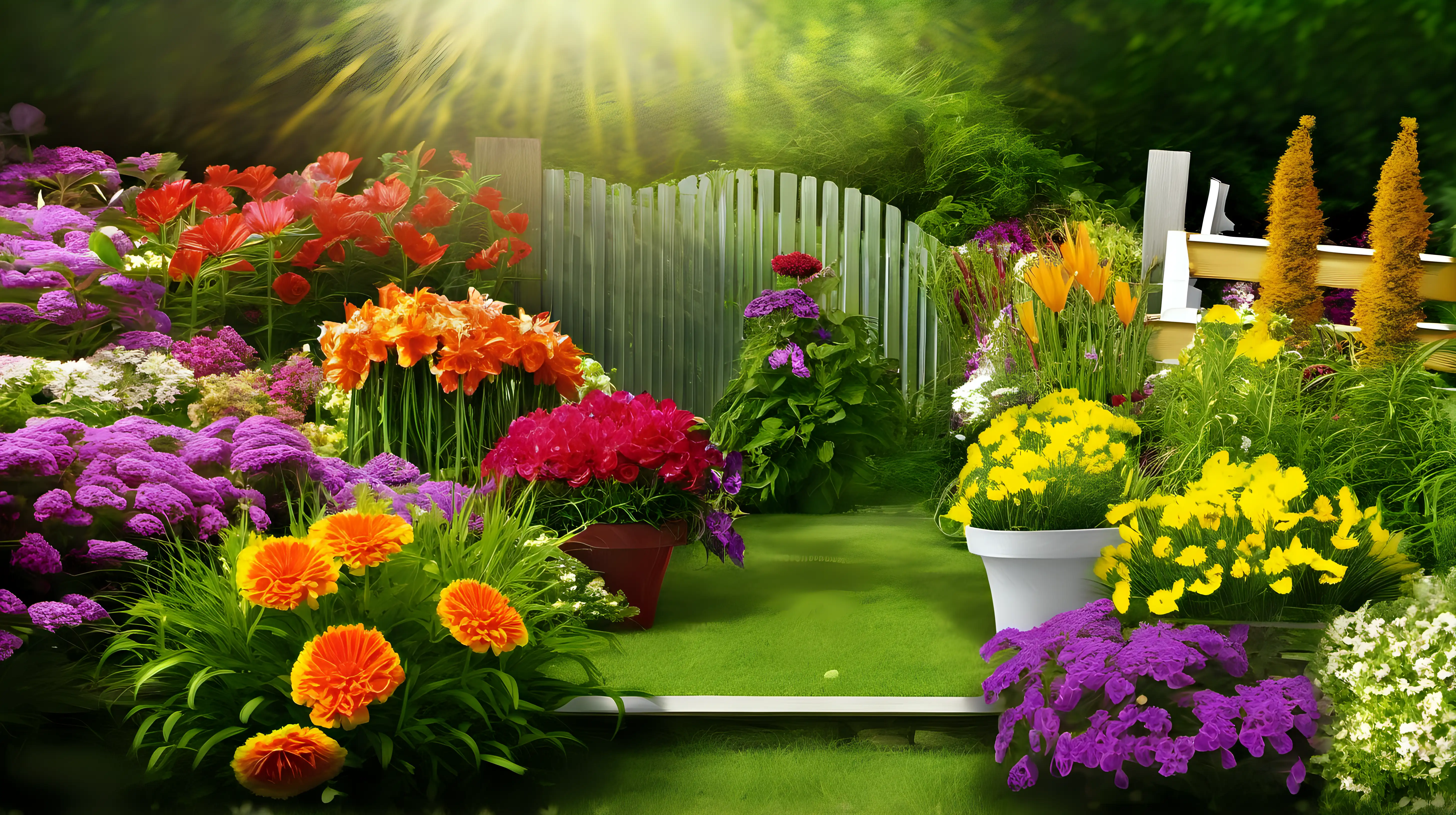 Artistic Gardening with Beautiful Flowers