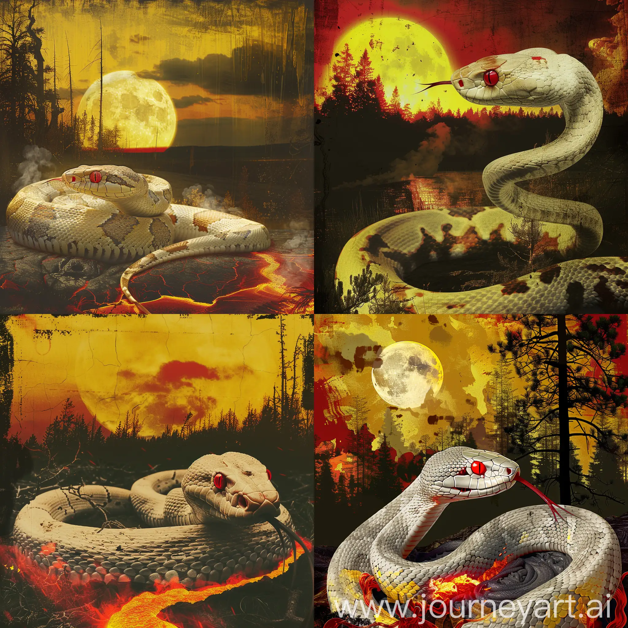 Mystical-White-Snake-in-Apocalyptic-Sunset-Collage