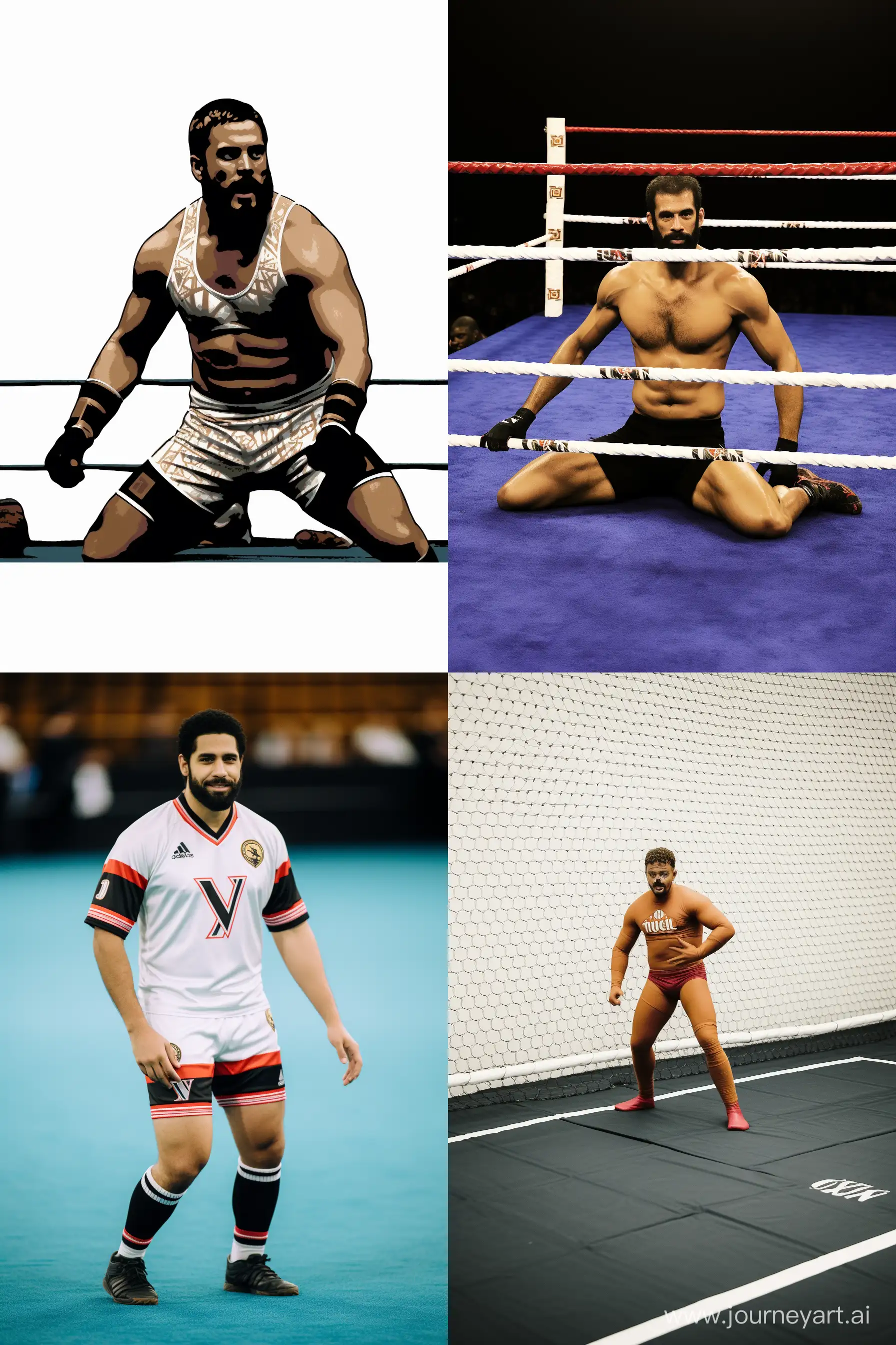 /imagine prompt: color photo of Mohamed Salah as a wrestler —c 10 —ar 2:3