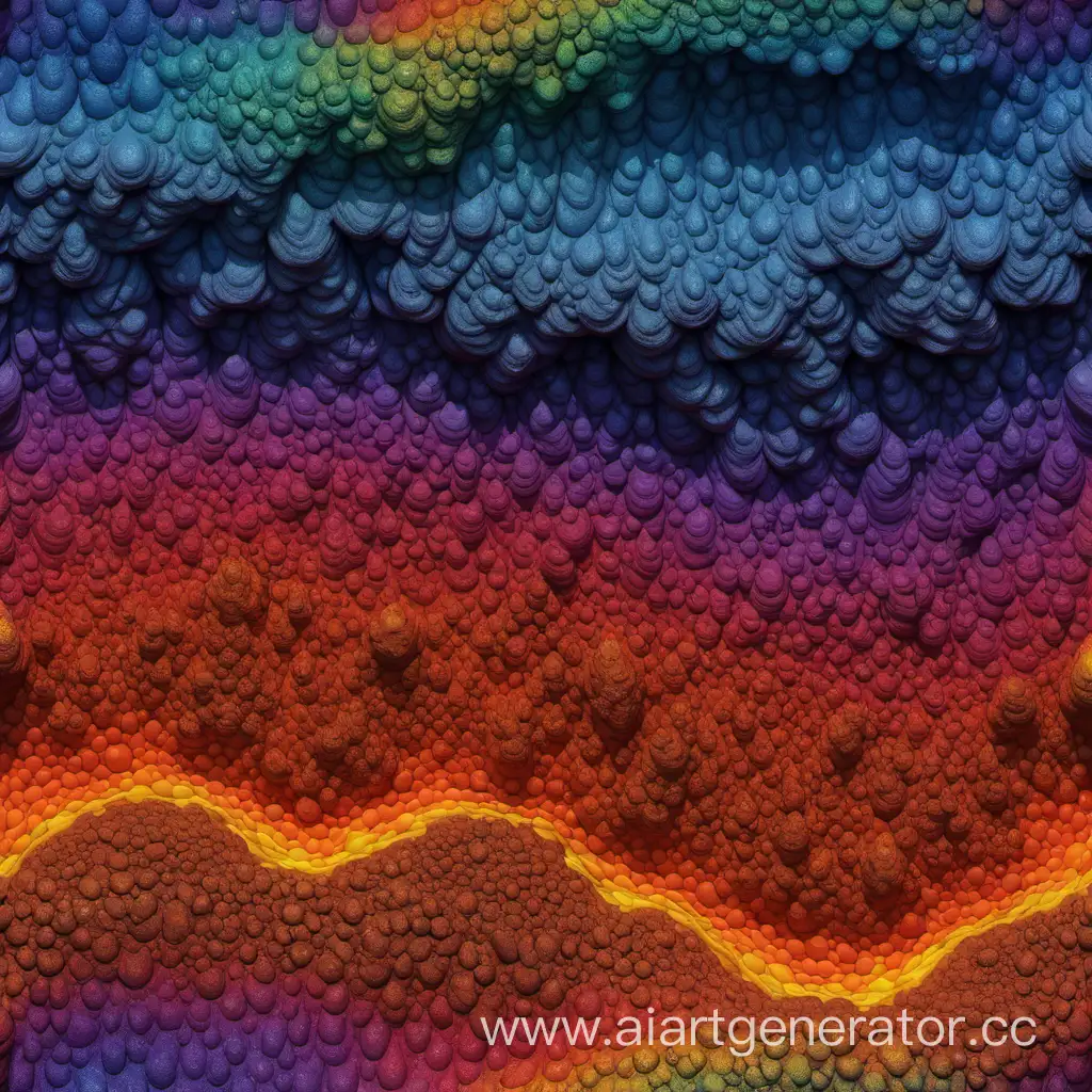 simple photo of a 3D bright sea rainbow texture, made of bright fire sea rainbow lava.