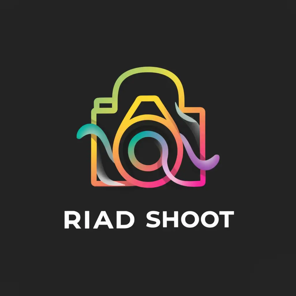 a logo design,with the text "RIAD SHOOT", main symbol:Camera 
Hero 
,Moderate,clear background