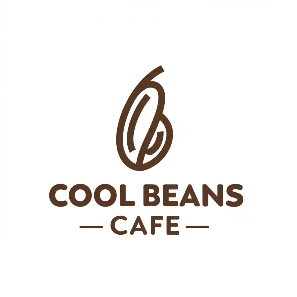 LOGO-Design-for-Cool-Beans-Cafe-Coffee-Bean-Symbol-in-Restaurant-Industry