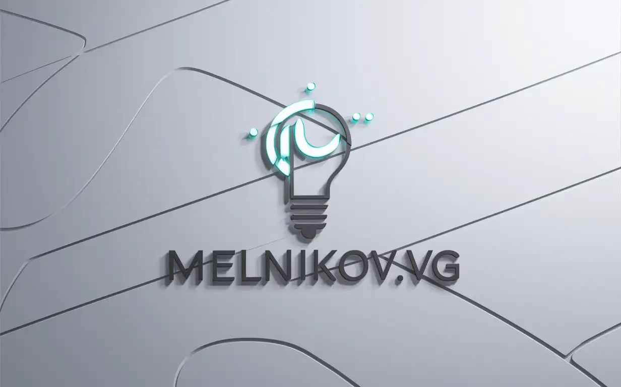 Analog of the logo "Melnikov.VG", clean white background, abstract light bulb, luminescent design technology, https://pay.cloudtips.ru/p/cb63eb8f

^^^^^^^^^^^^^^^^^^^^^