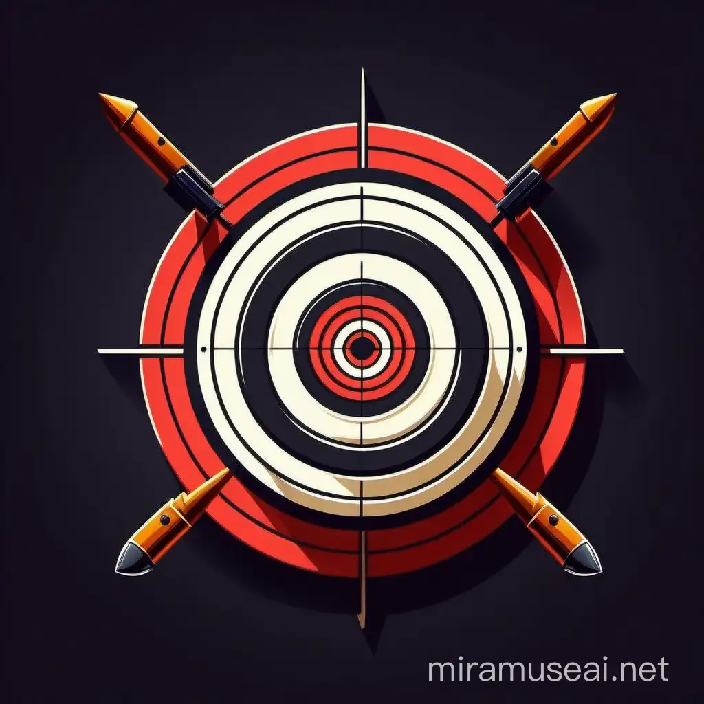 Bullseye Logo Design for Gun Shop and Range Marketing
