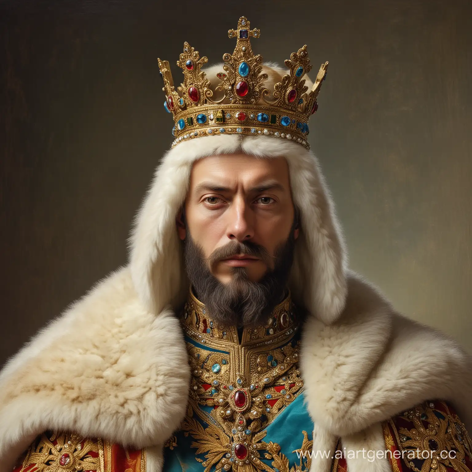 Russian-Tsar-in-Regal-Attire-with-Majestic-Crown