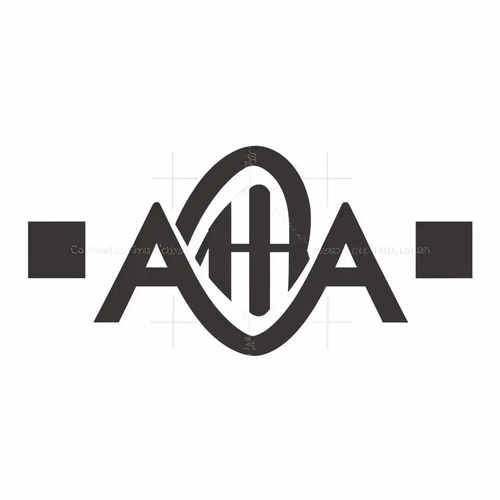 a logo design,with the text "AHA", main symbol:moebius strip,Moderate,be used in Real Estate industry,clear background