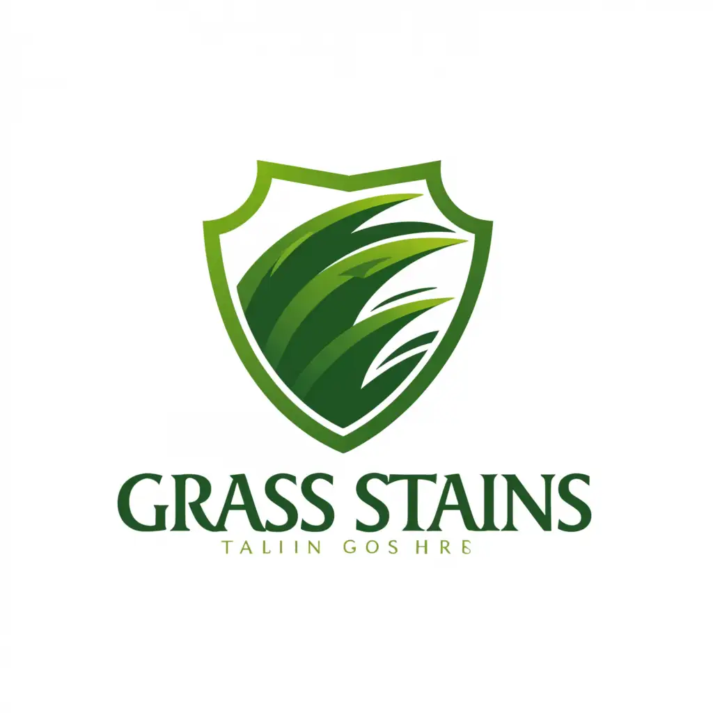 a logo design,with the text "Grass Stains", main symbol:shield,Moderate,be used in Sports Fitness industry,clear background