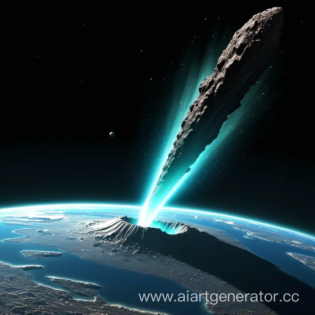 falling comet on Earth