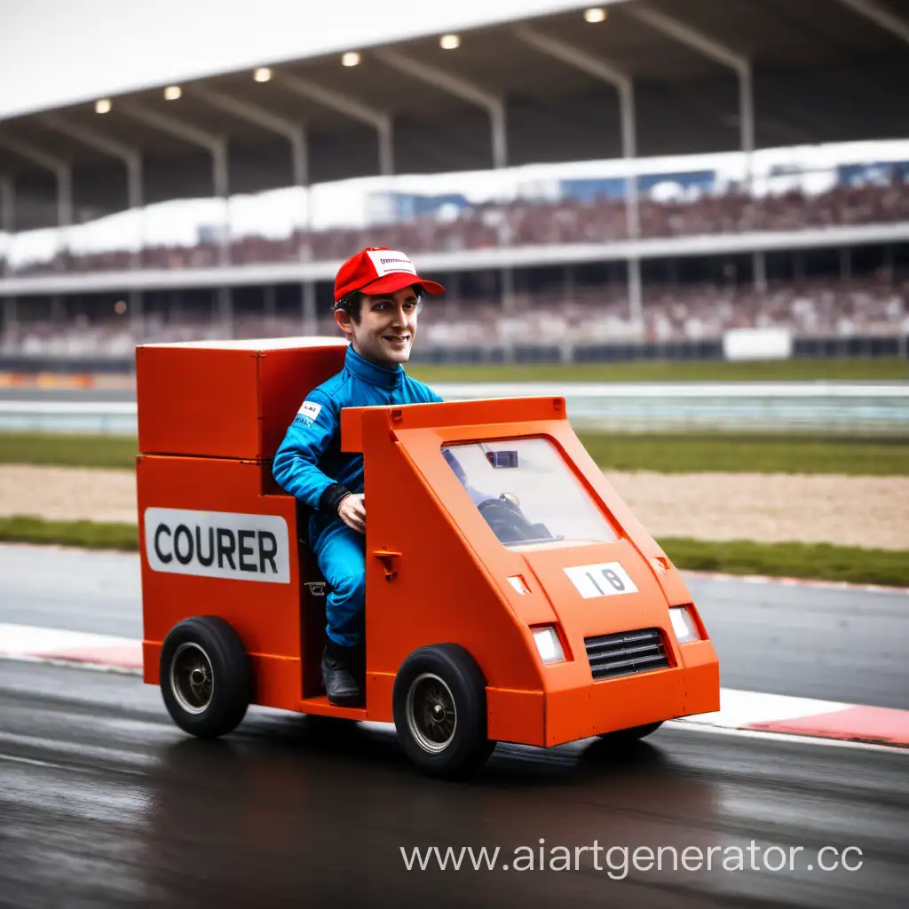 Courier-Racing-in-a-Speedy-Car