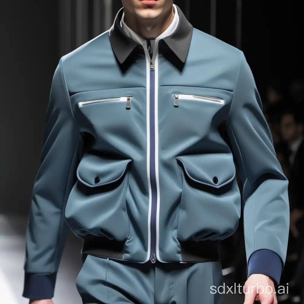 Milanese-Fashion-Designers-Innovative-Mens-Lightweight-Polyester-Jacket-FallWinter-Fashion-Week
