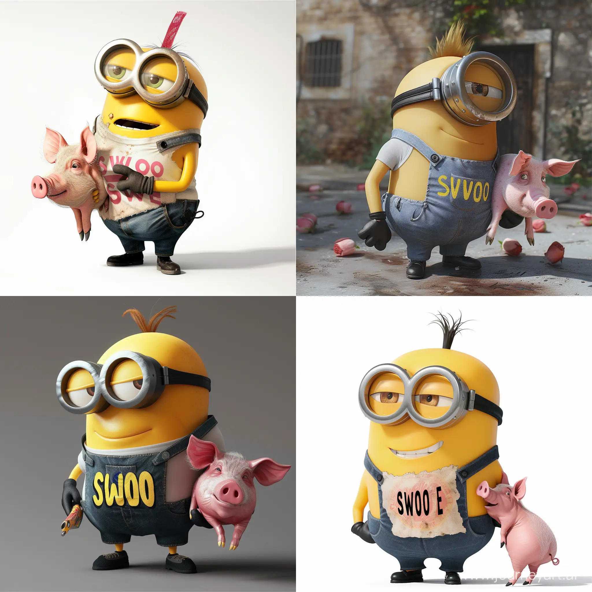 Muscular-Minion-Holding-Swole-Pig