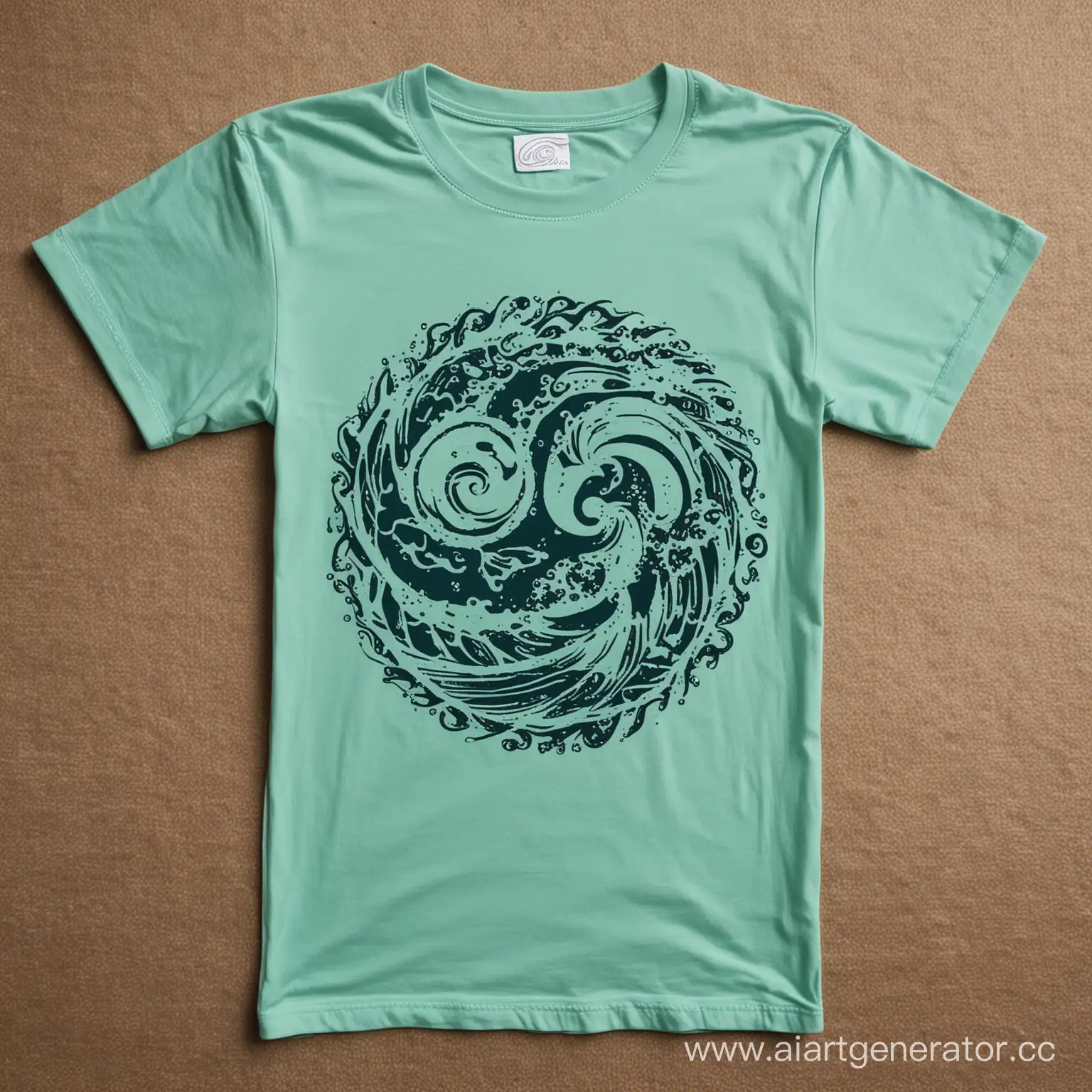 Ocean-Blue-TShirt-with-Moana-Logo-Design