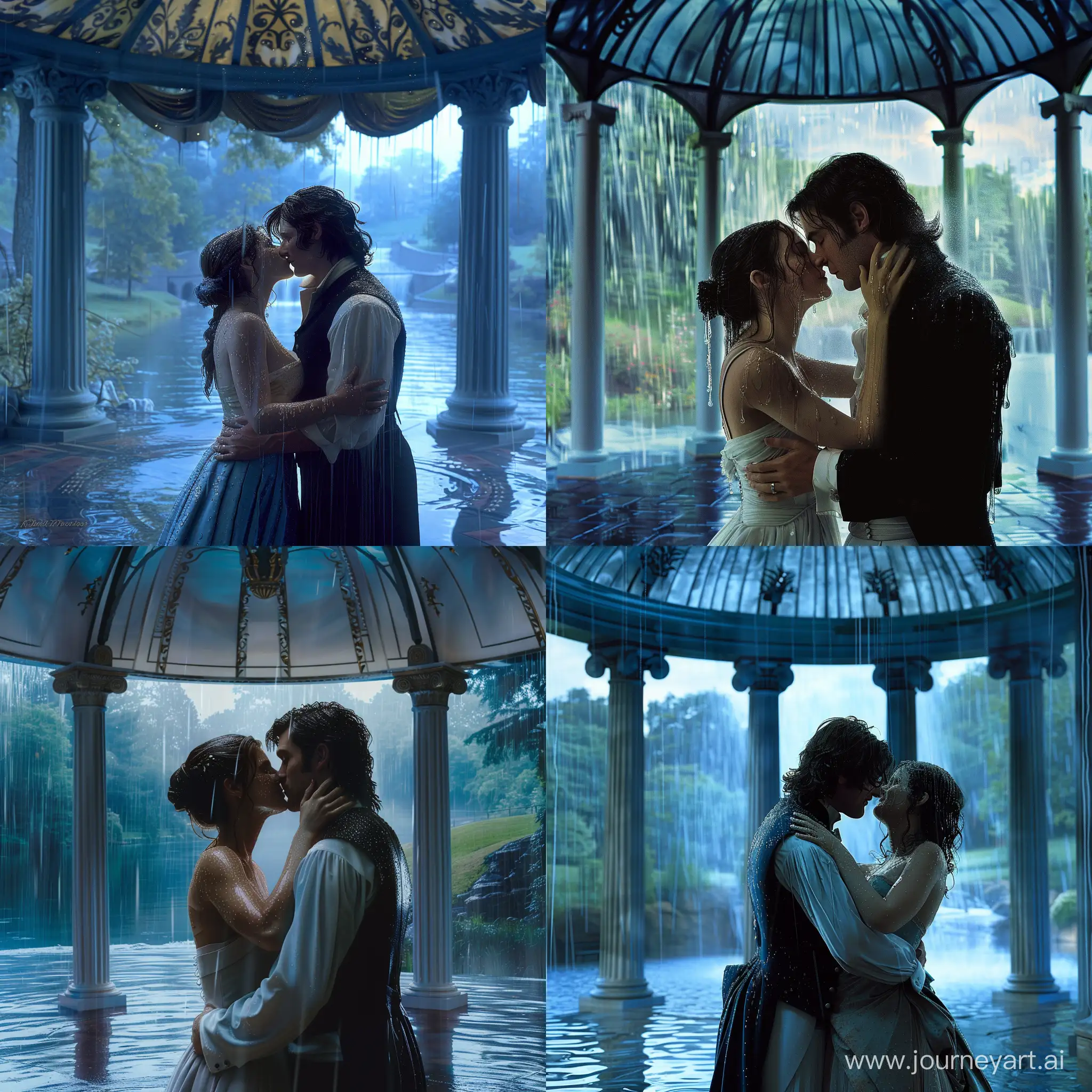 Romantic-Rain-Kiss-Scene-Pride-and-Prejudice-Elizabeth-and-Mr-Darcy