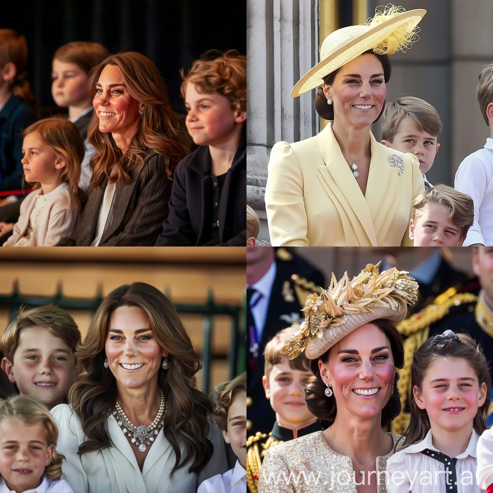 kate middleton with her children