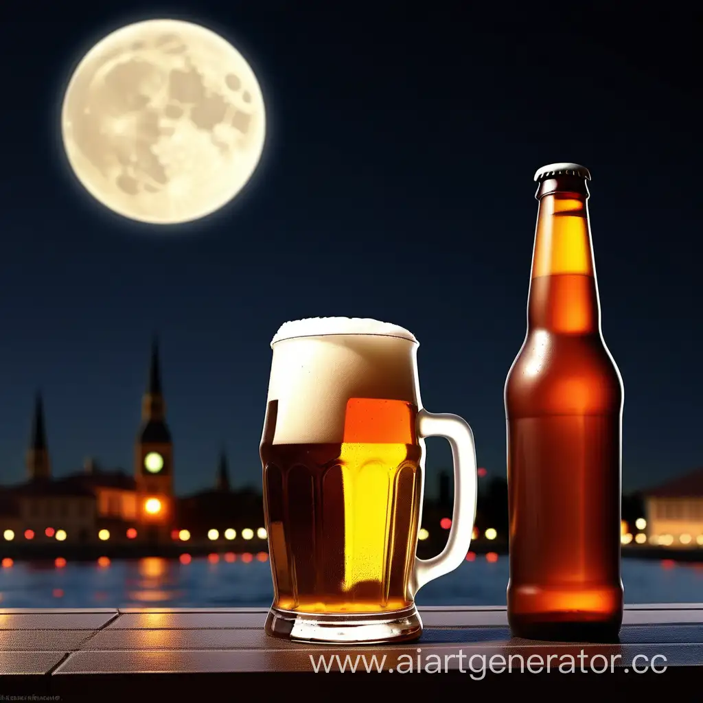 пиво, ночь