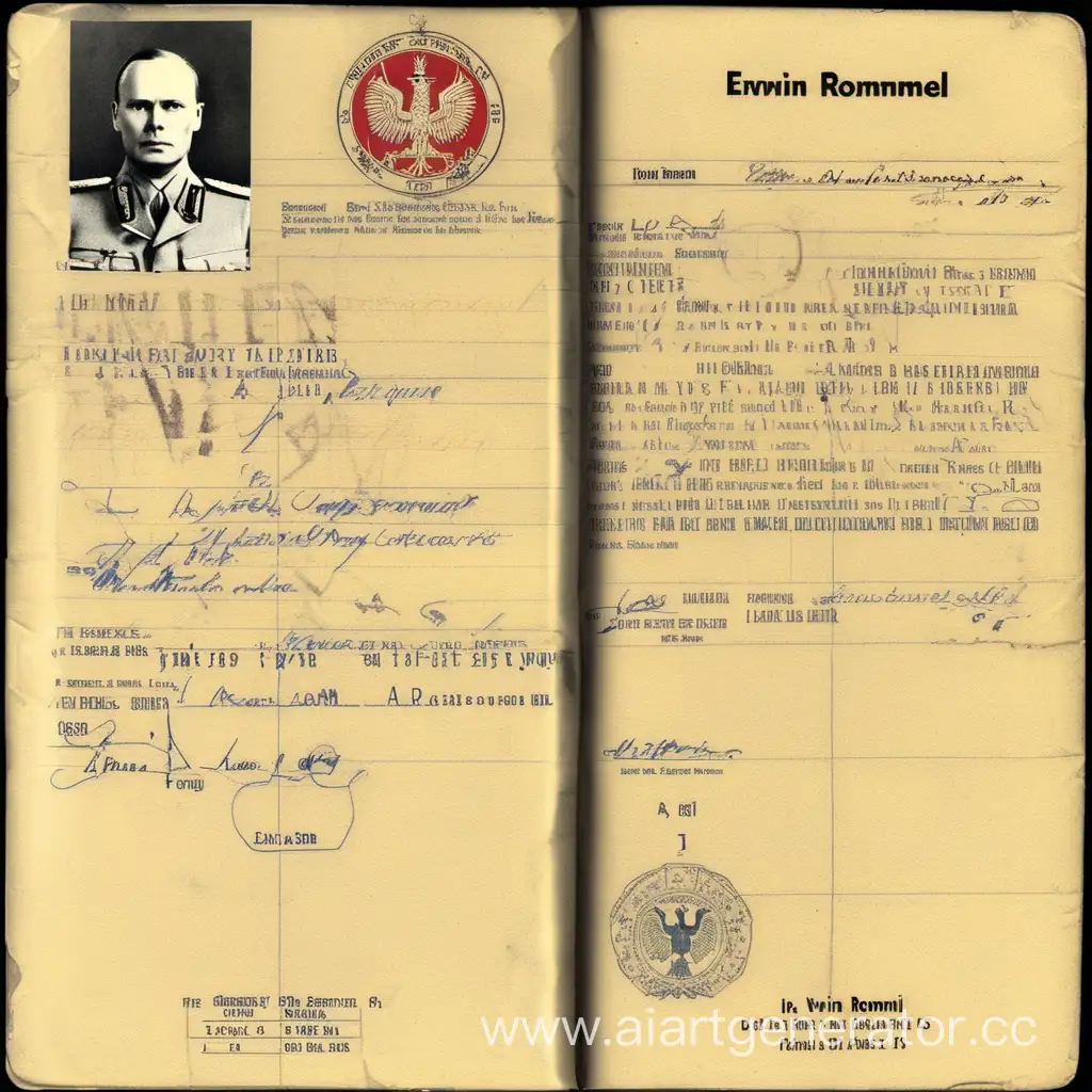 Erwin Rommel's passport
