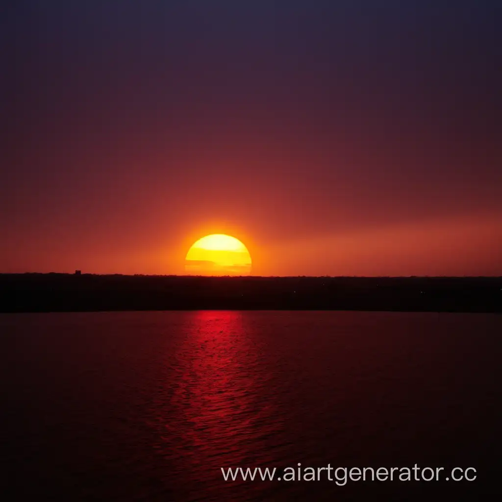 Vibrant-Sunset-Over-Serene-Coastal-Horizon-Natures-Beauty-Unveiled