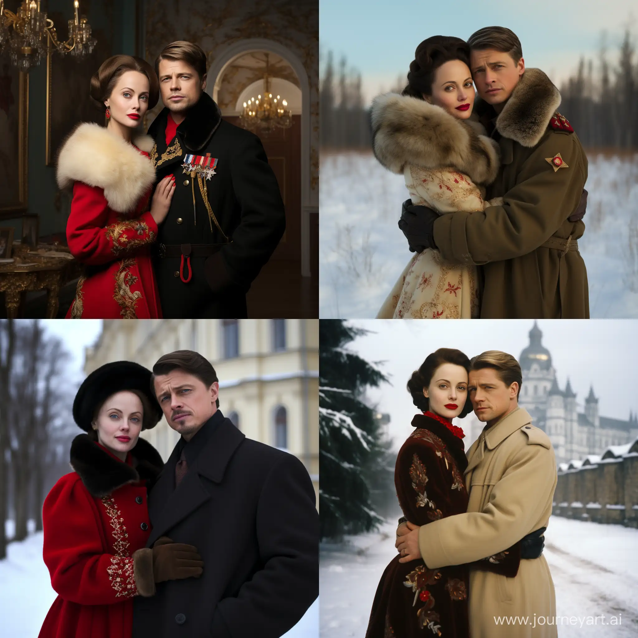 Angelina-Jolie-and-Brad-Pitt-Embrace-Love-in-SovietInspired-New-Years-Film