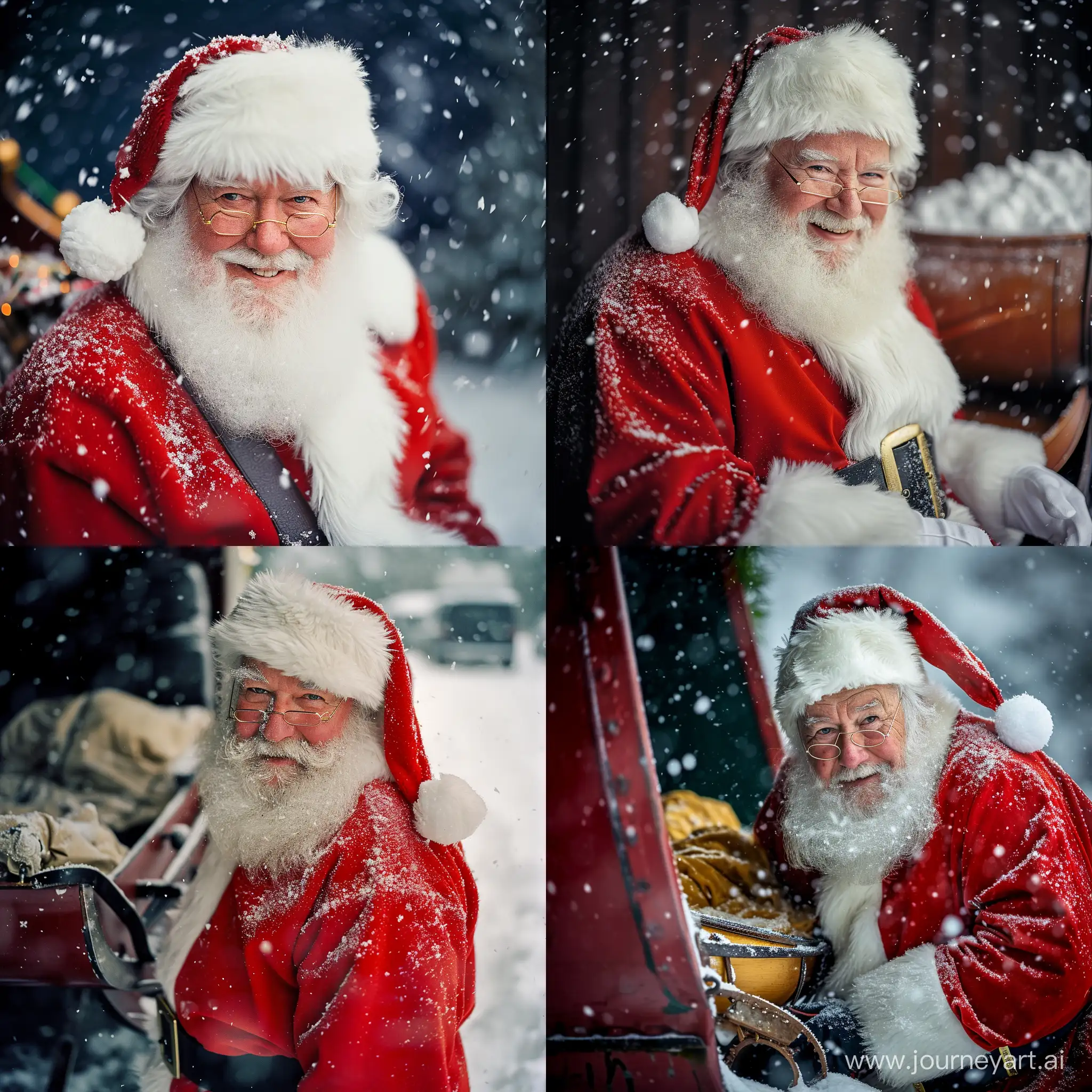 Enchanting-Snowfall-Capture-Santa-Claus-and-Sleigh