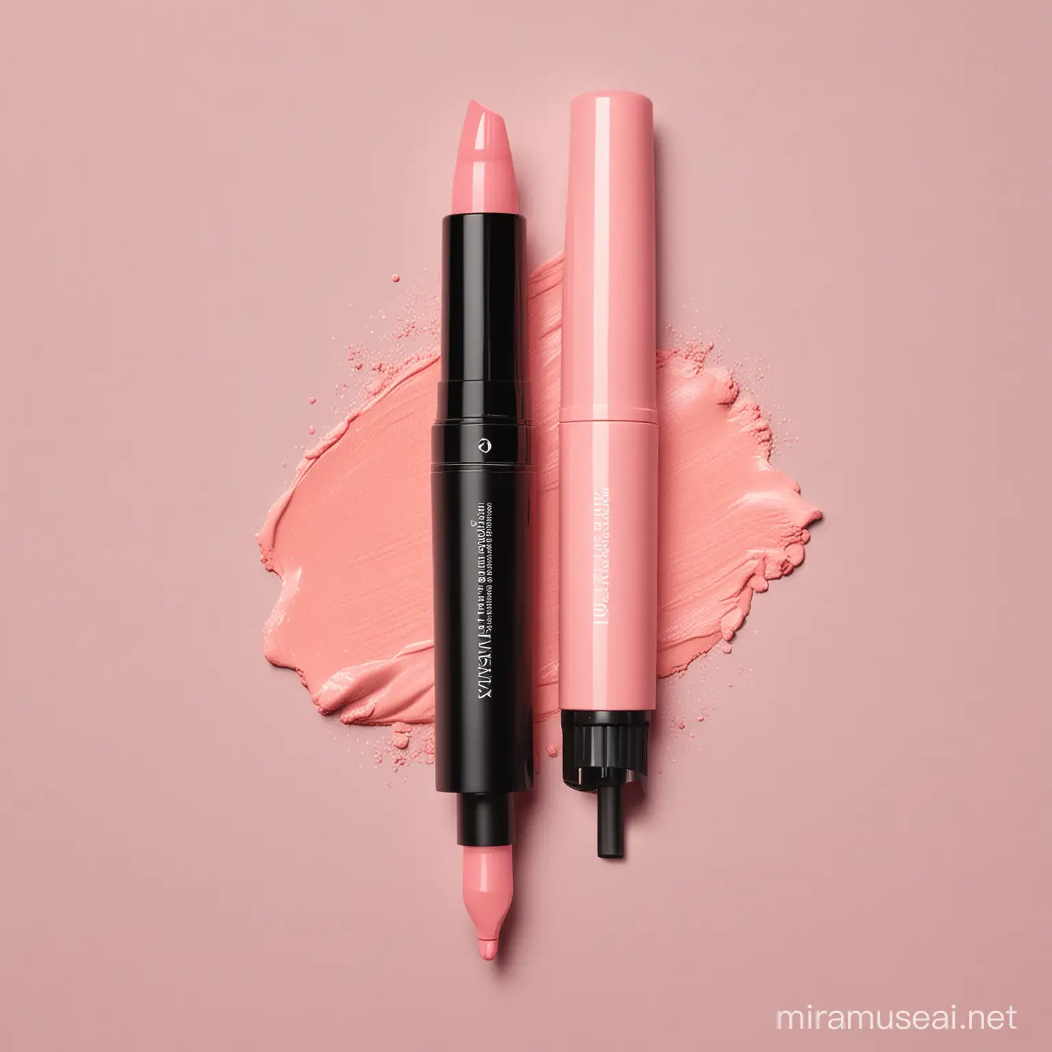 Multifunctional Makeup Pen Prototype with Highlighter Blusher and Foundation