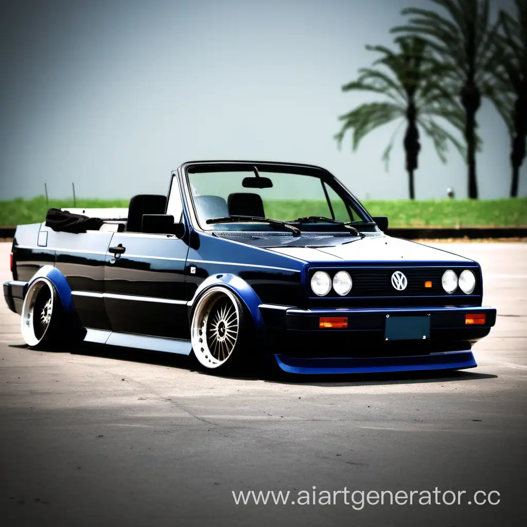 Stanced-VW-Jetta-MK2-Cabriolet-Car-in-a-Vibrant-Setting