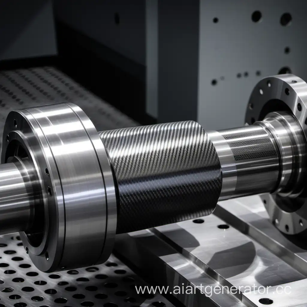 Precision-Machining-Carbon-Fiber-Spindle-on-Haas-GR510-Machine