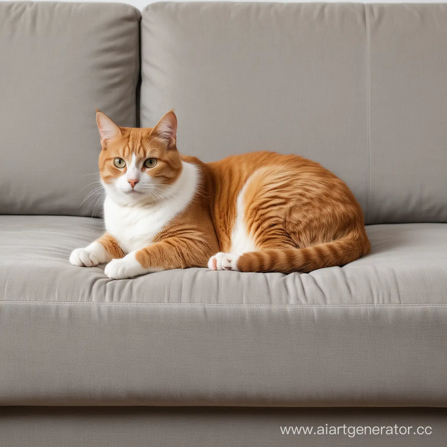 Relaxed-Cat-Lounging-on-a-Cozy-Couch