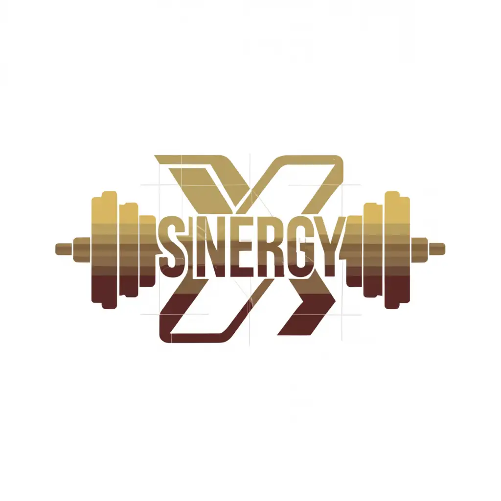 a logo design,with the text "synergy", main symbol:dumbbell,Moderate,be used in Sports Fitness industry,clear background