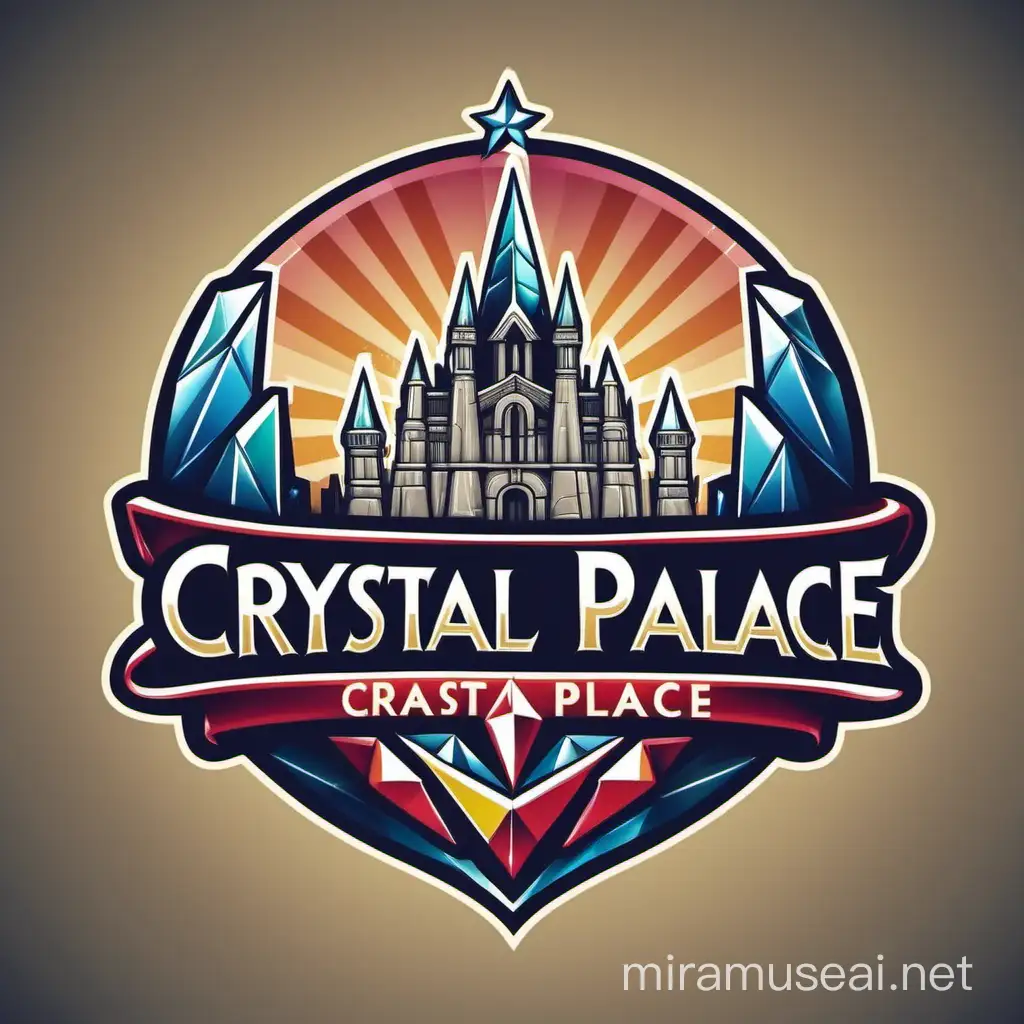 illustrate a stone logo named crystal palace